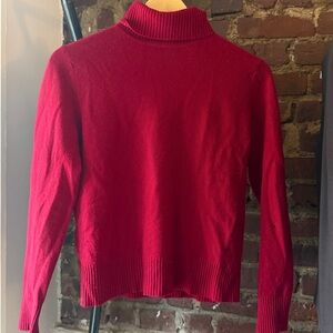 Vintage Lord & Taylor Cashmere Red Turtleneck Sweater